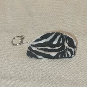 Zebra Print Keychain Pouch